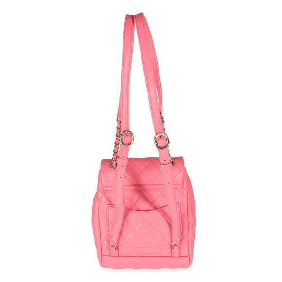 Chanel Pink Quilted Caviar Drawstring Backpack - Picture 3 of 6
